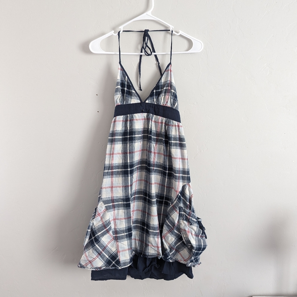 Billabong Plaid Halter Dress